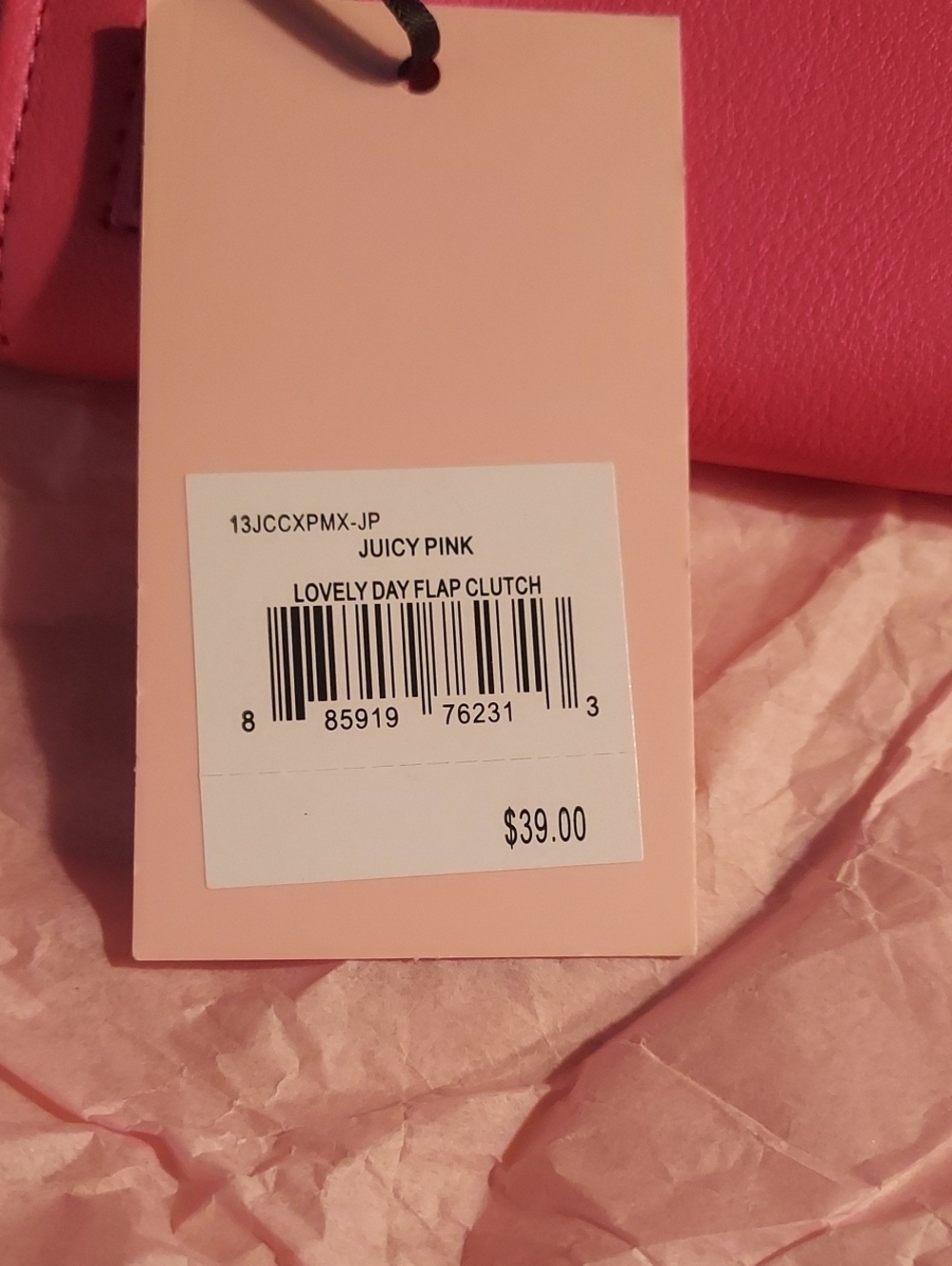 Juicy Couture Pink Studded Wallet Clutch - Picture 5 of 7